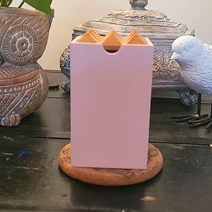 Plow and Hearth Korridor handmade pyramid box.  Light pink.  NWT